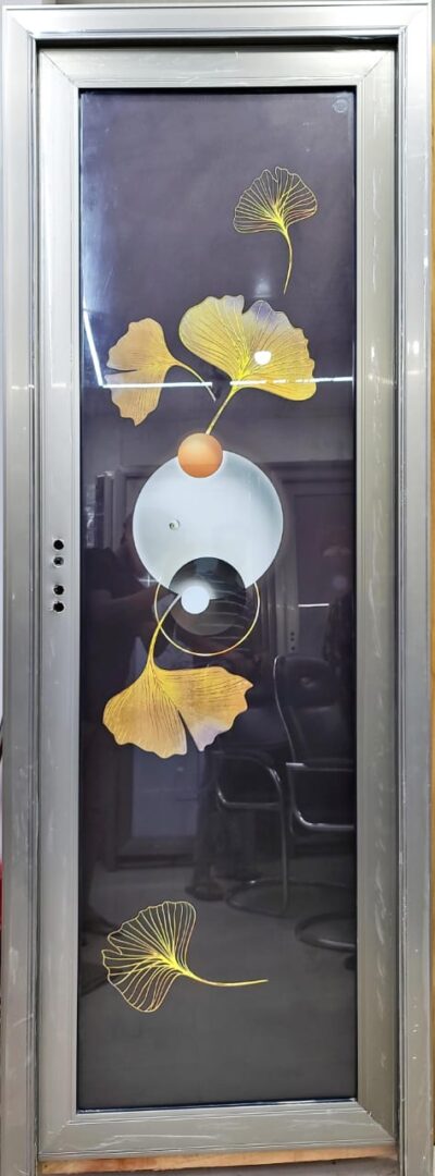 China Double Tempered Aluminium Glass door - 1001