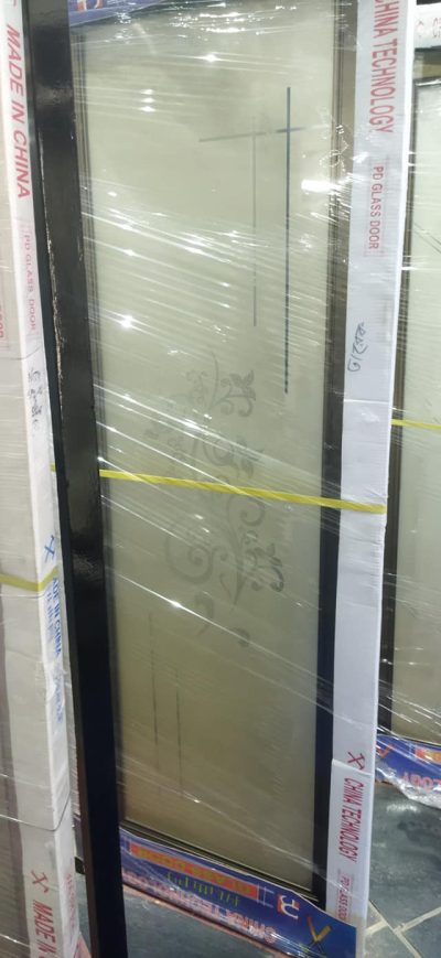China Double Tempered Aluminium Glass door - 10065