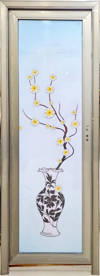 China Double Tempered Aluminium Glass door - 1002