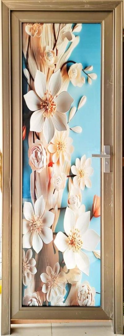 China Double Tempered Aluminium Glass door -100116