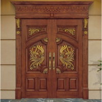 Burma Teak Lacquer Wood Double Door – 1032