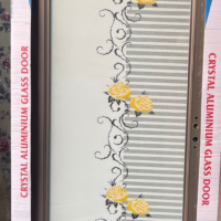 China Double Tempered Aluminium Glass door – 100104
