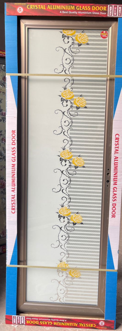 China Double Tempered Aluminium Glass door - 100104