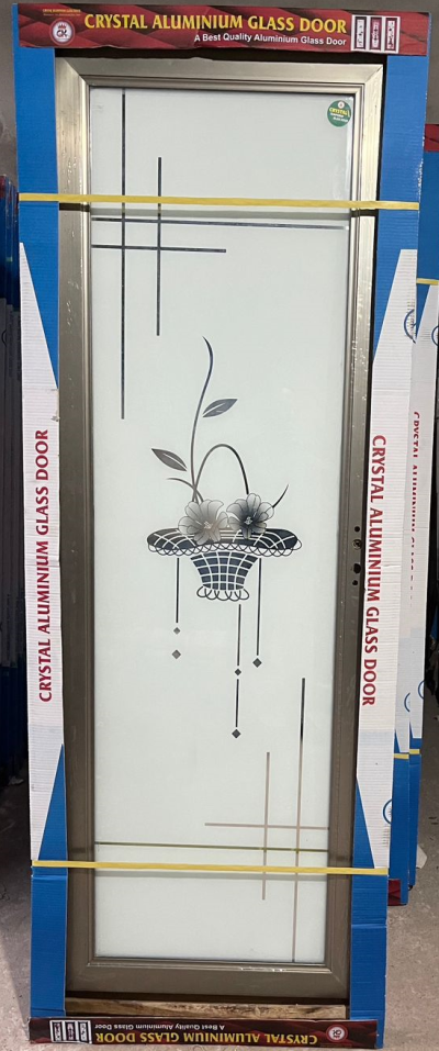 China Double Tempered Aluminium Glass door - 100112