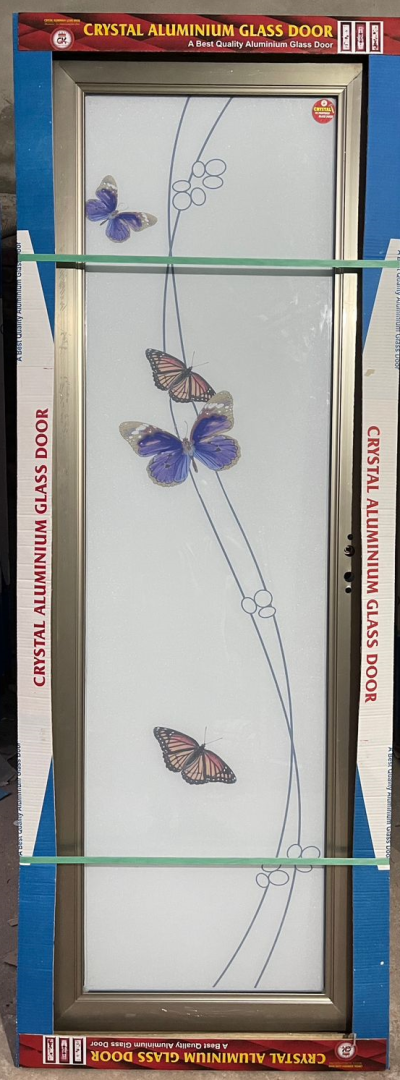 China Double Tempered Aluminium Glass door - 100115
