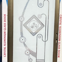 China Double Tempered Aluminium Glass door – 100117