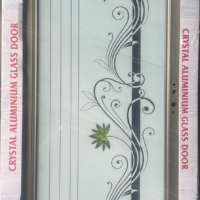 China Double Tempered Aluminium Glass door – 100119