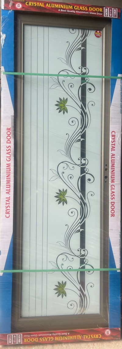 China Double Tempered Aluminium Glass door - 100119
