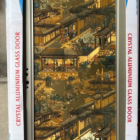 China Double Tempered Aluminium Glass door – 100102