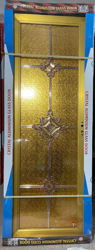 China High Tempered Aluminium Glass door Zara