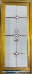 China High Tempered Aluminium Glass door Zara