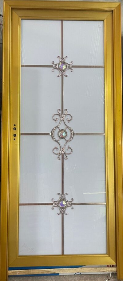 China High Tempered Aluminium Glass door Zara