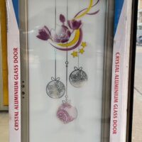 China Double Tempered Aluminium Glass door -100126