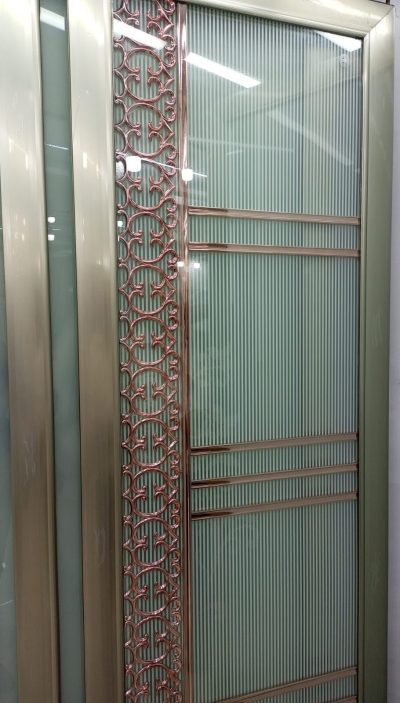 China High Tempered Aluminium Glass door Zara