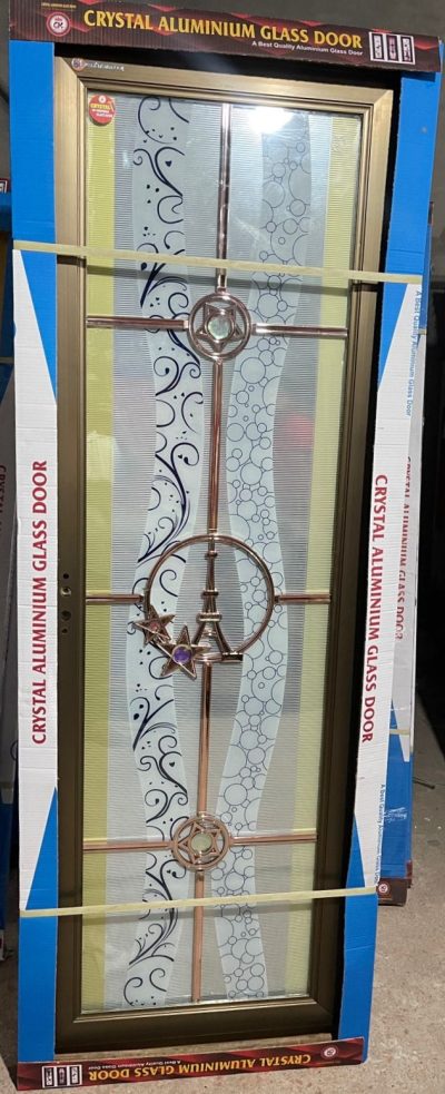 China High Tempered Aluminium Glass door Zara