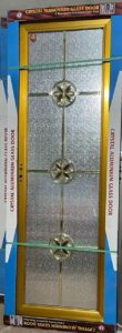 China High Tempered Aluminium Glass door Zara