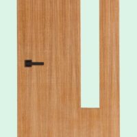 Akiz Flush Door Burma Teak Glass