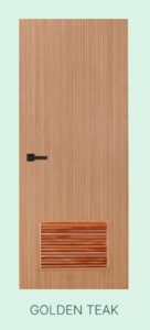 Akiz Flush Door Golden Teak Louver
