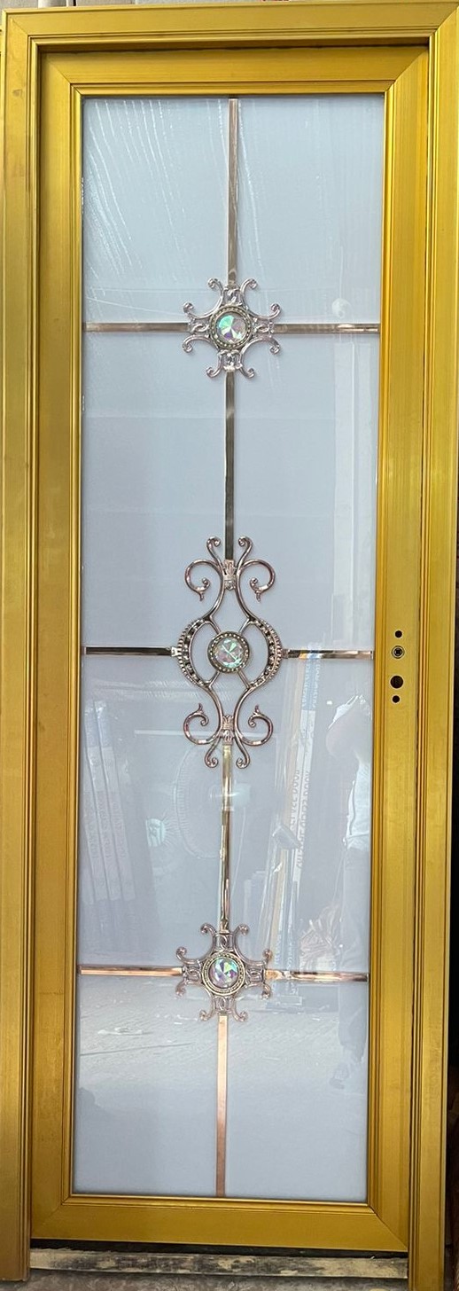 China High Tempered Aluminium Glass door Zara