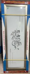 Double Tempered Aluminium Glass door