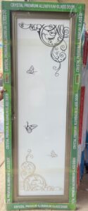 Double Tempered Aluminium Glass door