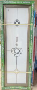 Double Tempered Aluminium Glass door